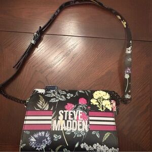Steve Madden Black Floral Crossbody Bag 🆕